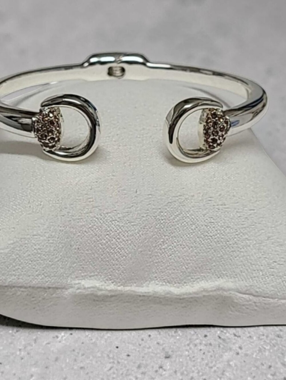 Bomb Party Rhodium Hinged Cuff Bracelet NWOT